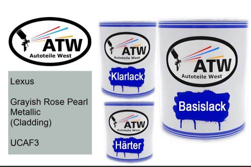Lexus, Grayish Rose Pearl Metallic (Cladding), UCAF3: 1L Lackdose + 1L Klarlack + 500ml Härter - Set, von ATW Autoteile West.
